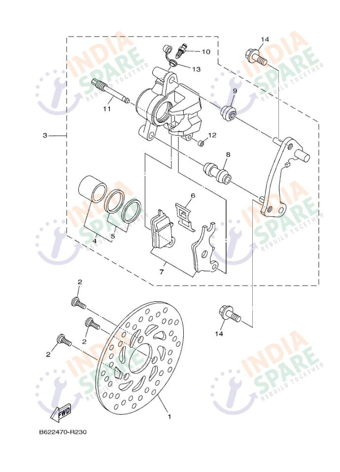 FRONT BRAKE CALIPER